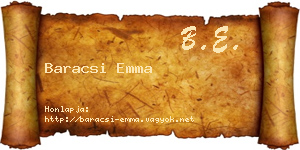 Baracsi Emma névjegykártya
