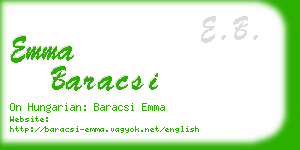 emma baracsi business card